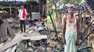 विभूतिपुर में भीषण अगलगी, तीन घर जलकर राख, हजारों की संपत्ति खाक