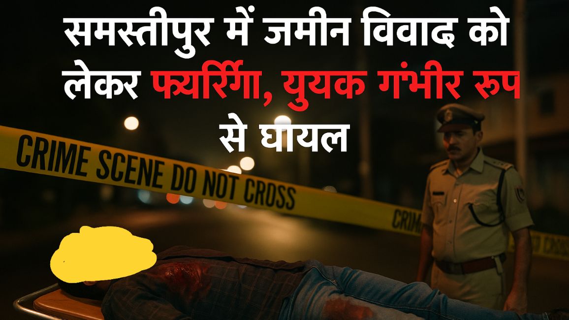 समस्तीपुर में जमीन विवाद को लेकर फायरिंग, युवक गंभीर रूप से घायल